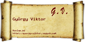 György Viktor névjegykártya